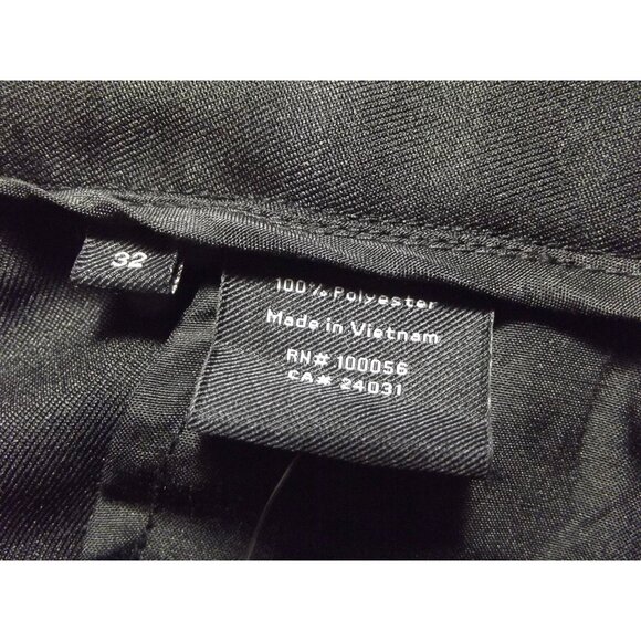 oobe Pants Womens Plus Size 32 x 34" Black Flat Front straight leg Uniform Work - Picture 7 of 11